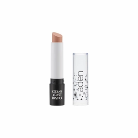 aden Velvet lipsticks extremely creamy, smooth and hydratating on the lips, nude shades (05 Cherry Blossom)
