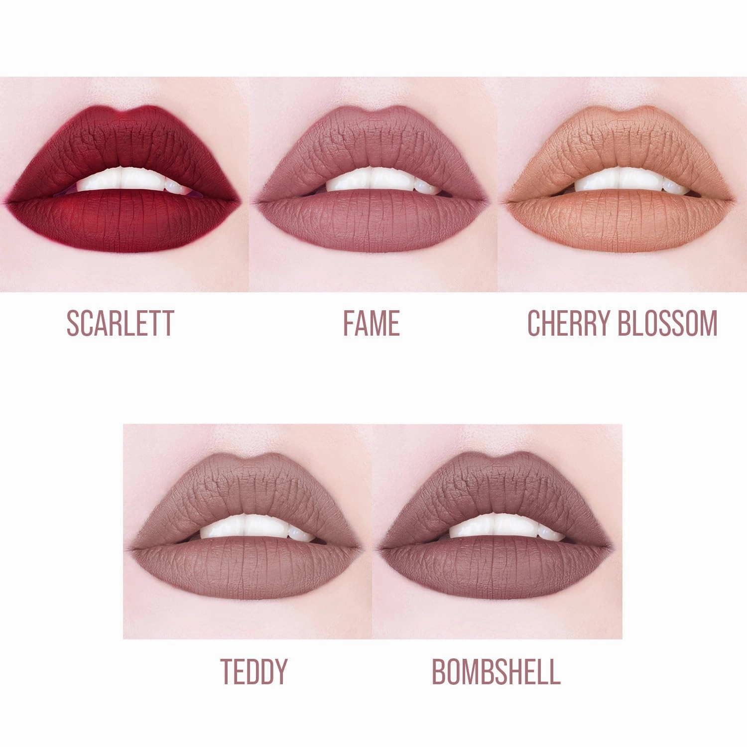 aden Velvet lipsticks extremely creamy, smooth and hydratating on the lips, nude shades (05 Cherry Blossom)