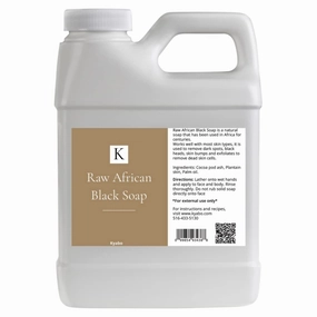 African Black Soap Liquid 32 oz. | 100% Pure Natural Raw Organic Soap from Ghana | Body Wash, Face Cleanser, Hair Shampoo & Conditioner