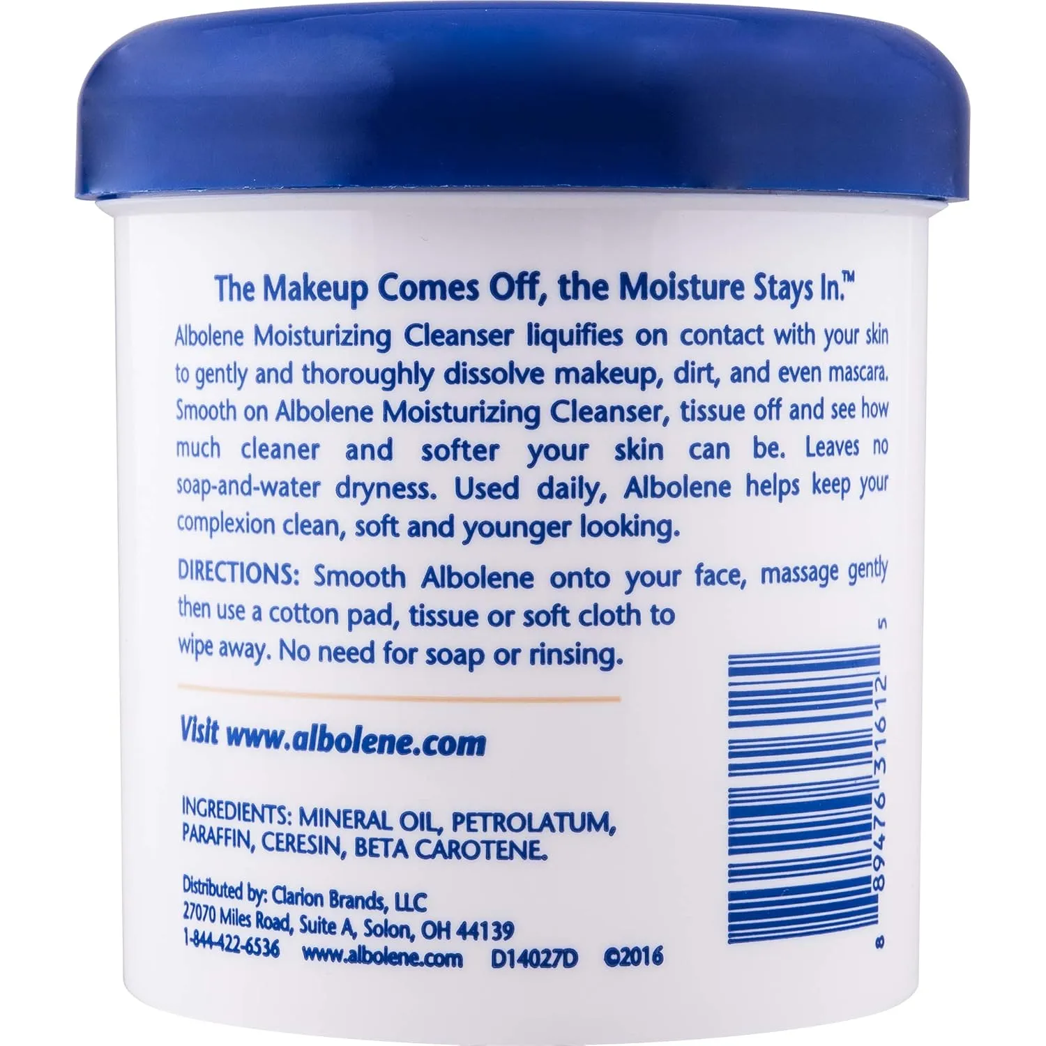Albolene Face Moisturizer and Makeup Remover, Facial Cleanser and Cleansing Balm, Fragrance Free Cream, (12 oz, 2 Pack)
