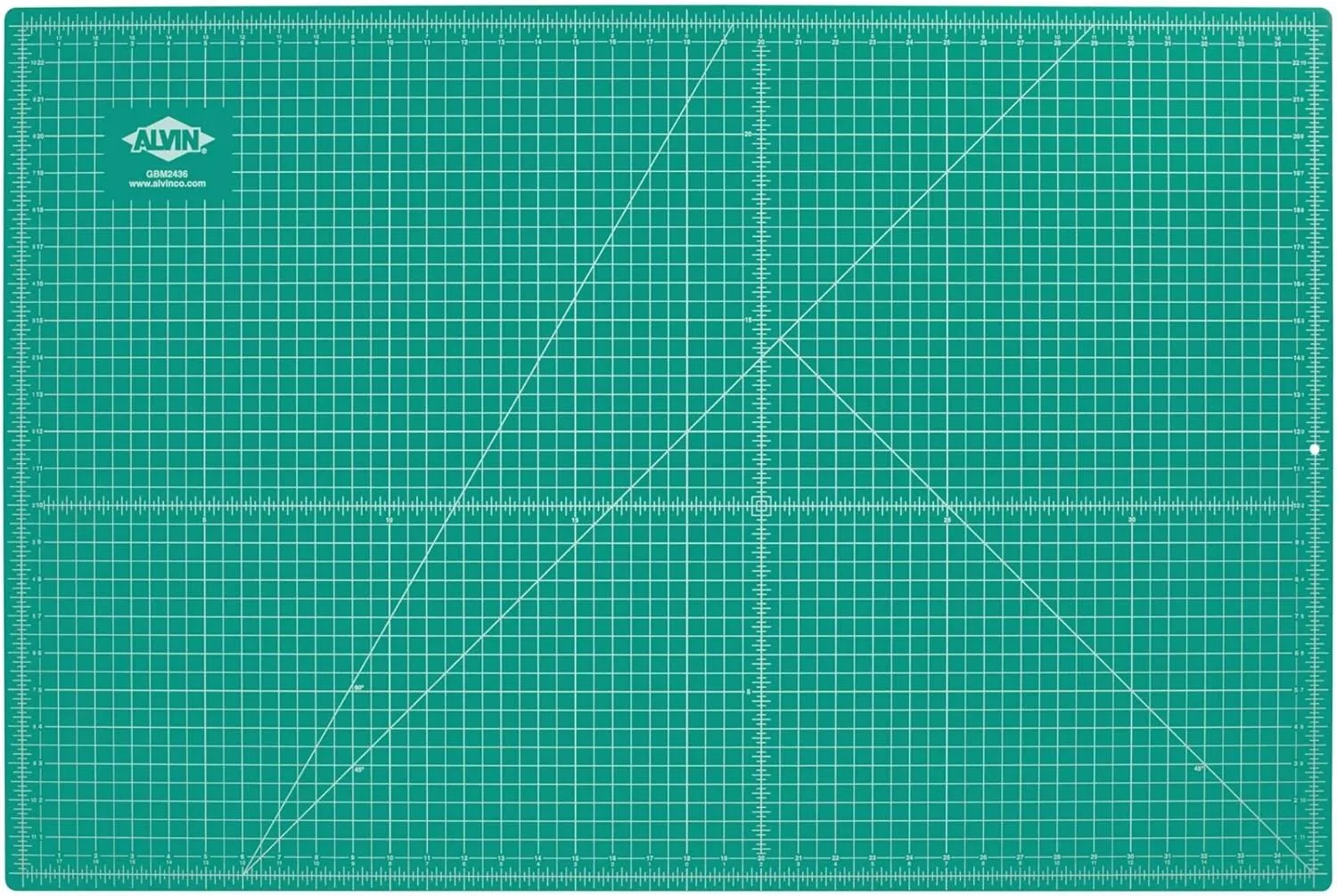 ALVIN GBM Self-Healing Cutting Mat 24 x 36 inch | Double-Sided Green/Black | 5-Layer Gridded Surface for Arts, Crafts and Sewing - Model GBM2436