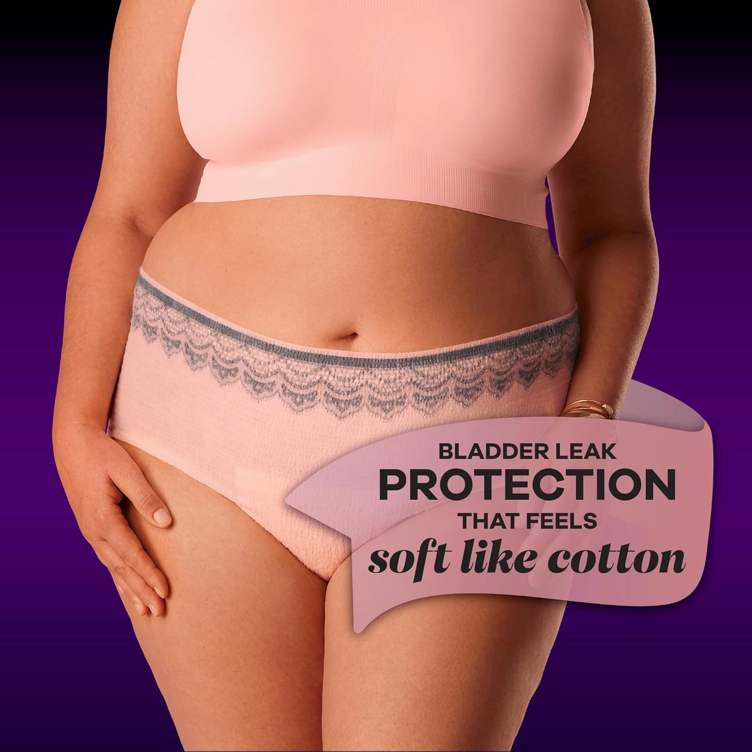 Always Discreet Boutique Adult Incontinence and Postpartum Underwear for Women, Maximum Protection, XL, Rosy, 48 Count (Packaging May Vary)