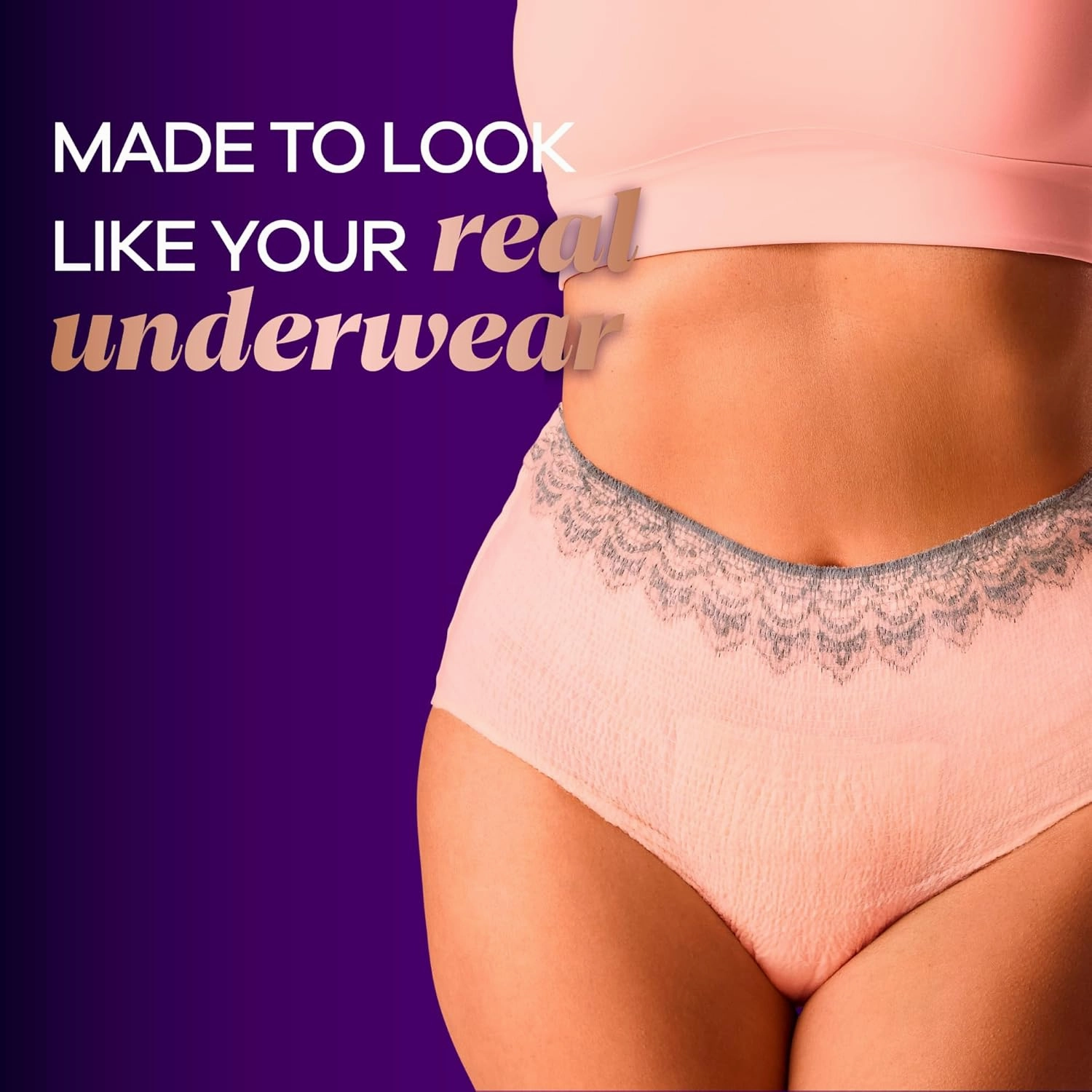 Always Discreet Boutique Adult Incontinence and Postpartum Underwear for Women, Maximum Protection, XL, Rosy, 48 Count (Packaging May Vary)