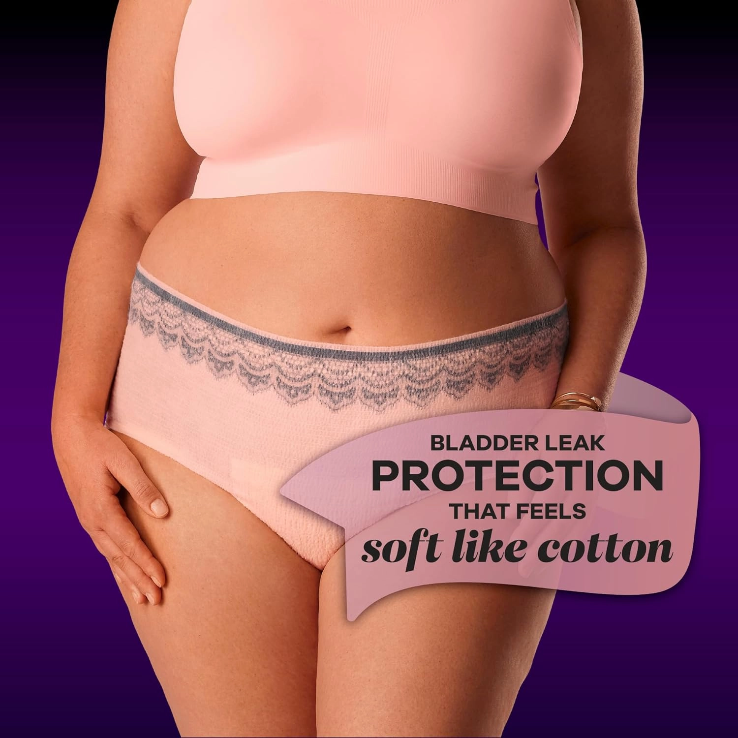 Always Discreet Boutique Adult Incontinence and Postpartum Underwear for Women, Maximum Protection, XL, Rosy, 48 Count (Packaging May Vary)
