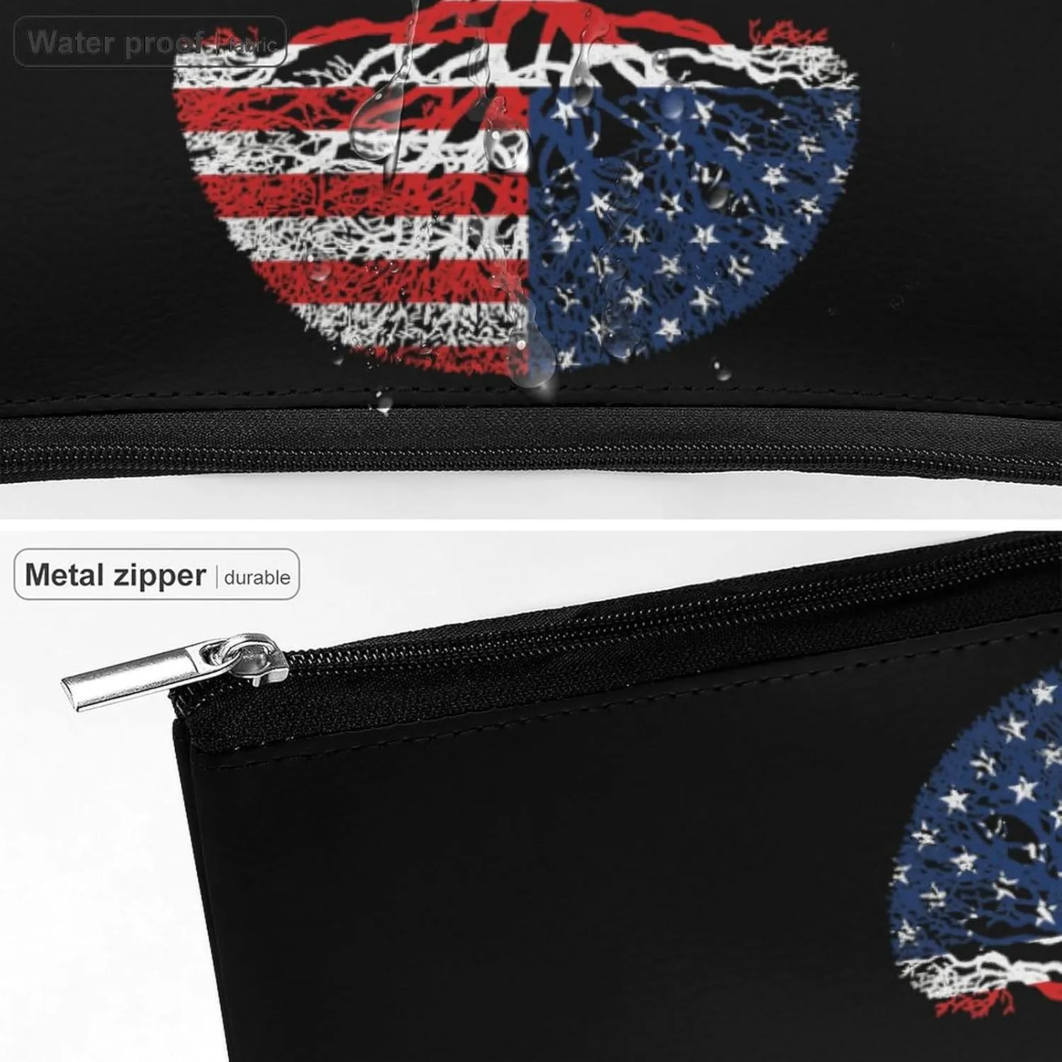 America Crown With Nicaragua Roots Cosmetic Bag Travel Portable Makeup Bag Large Capacity Toiletry Bag Women Storage Bags-3