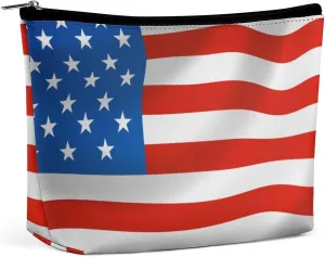 America Flag Cosmetic Bag Travel Portable Makeup Bag Large Capacity Toiletry Bag Women Storage Bags-3