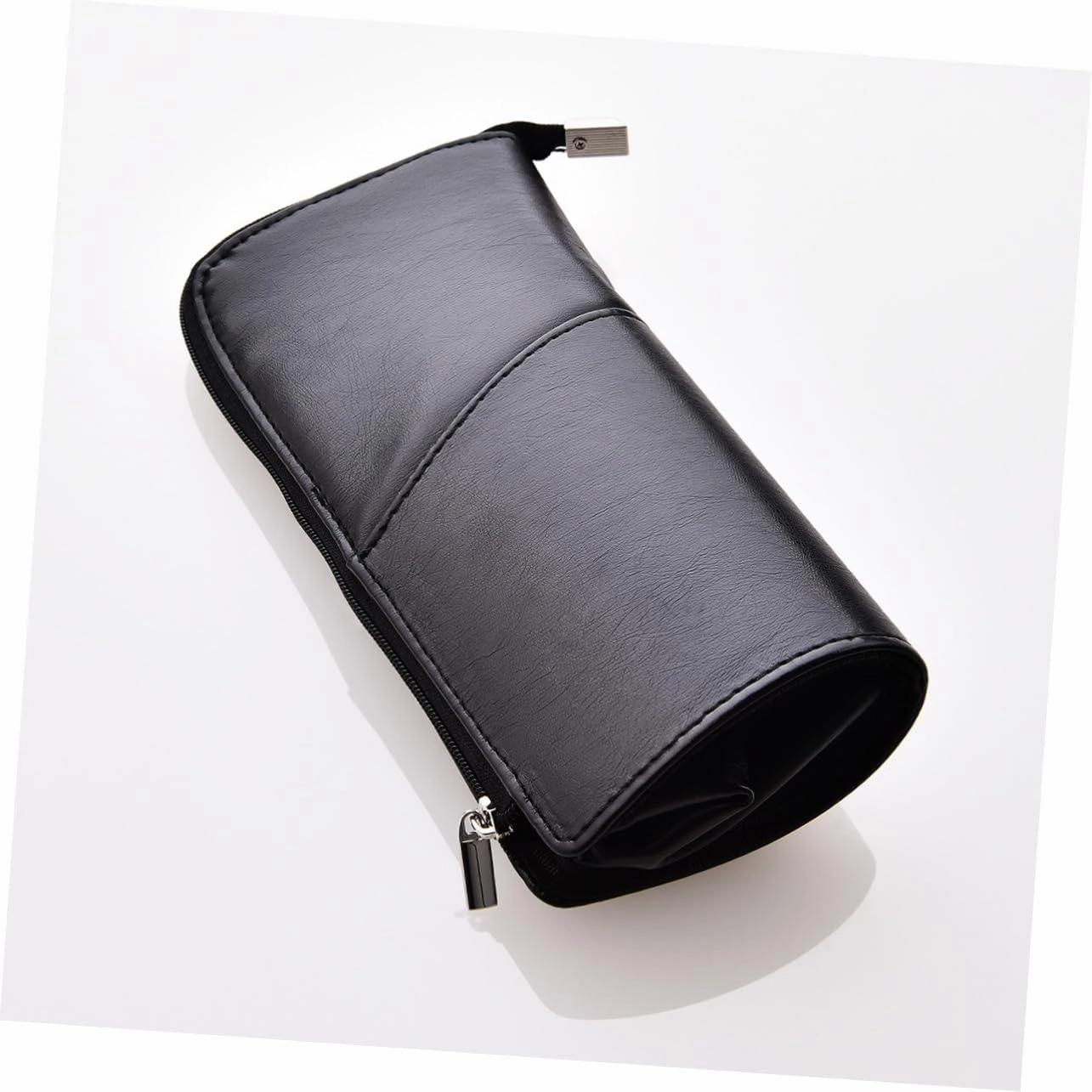 Angoily 2pcs Makeup Bag for Travel Woman Makeup Bag Cosmetic Brush Pouch Makeup Brush Purse Portable, Blackx2pcs, Mx2pcs