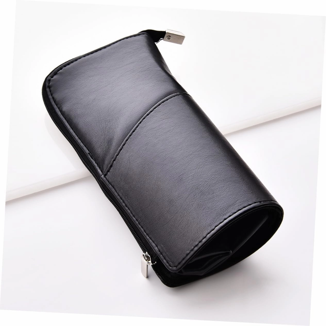 Angoily 2pcs Makeup Bag for Travel Woman Makeup Bag Cosmetic Brush Pouch Makeup Brush Purse Portable, Blackx2pcs, Mx2pcs
