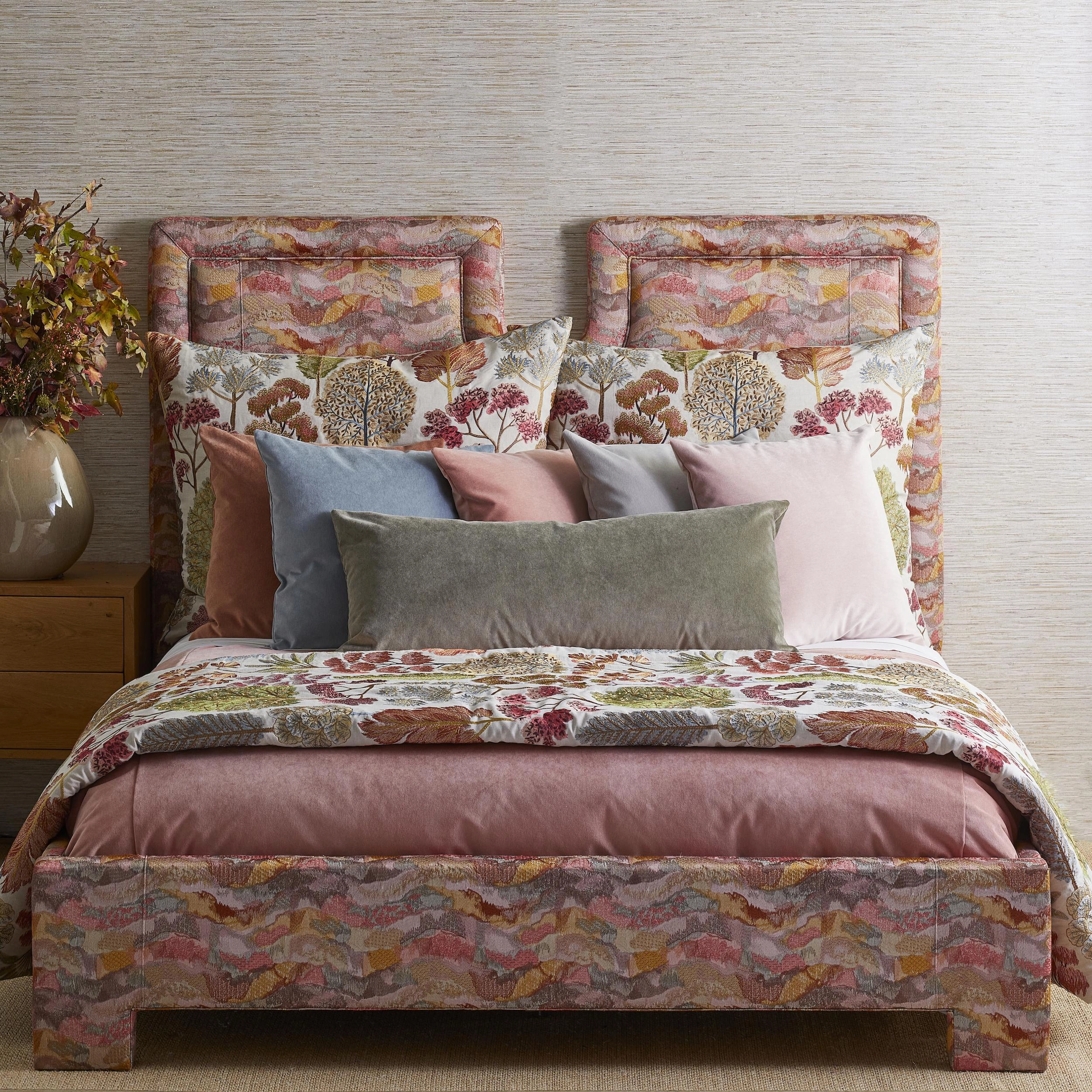 Ann Gish Khaki 20X20 Fresco Velvet Pillow