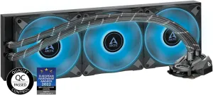 ARCTIC Liquid Freezer II 420 RGB - Multi-Compatible All-in-one CPU AIO Water Cooler with RGB, efficient PWM-Controlled Pump, Fan Speed: 200-1900 RPM, LGA1700 Compatible - Black