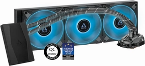 ARCTIC Liquid Freezer II 420 RGB (incl. Controller) - Multi-Compatible All-in-one CPU AIO Water Cooler with RGB, efficient PWM-Controlled Pump, Fan Speed: 200-1900 RPM, LGA1700 compatible - Black