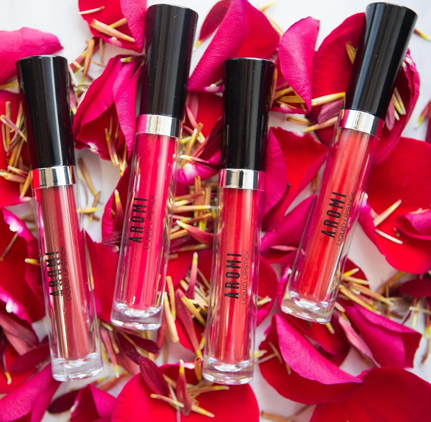 Aromi Bright Red Liquid Lipstick | Vibrant Lip Color with Matte Finish, Long-lasting, Vegan, Cruelty-free, Waterproof, Gluten Free, Made in USA (Preppy Red)