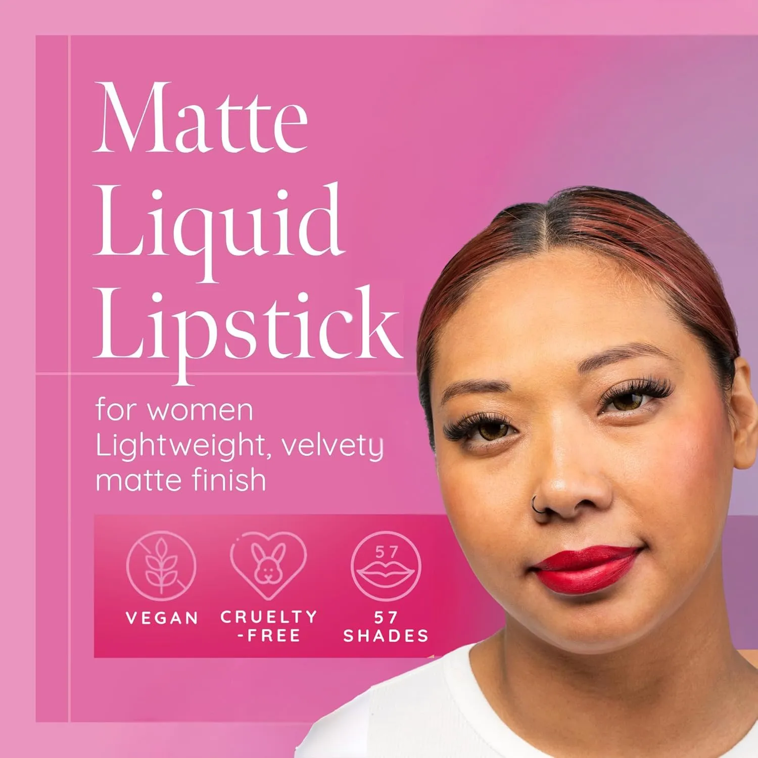 Aromi True Red Matte Liquid Lipstick, Retro Red Lip Color with Blue Undertones, Smudge Proof, Long Lasting, Vegan and Cruelty-free, Handmade (Flamenco Red)