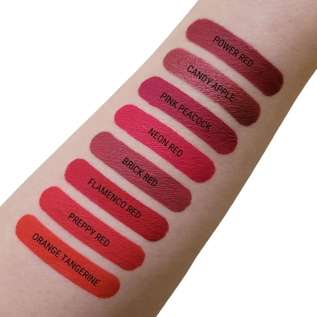 Aromi True Red Matte Liquid Lipstick, Retro Red Lip Color with Blue Undertones, Smudge Proof, Long Lasting, Vegan and Cruelty-free, Handmade (Flamenco Red)
