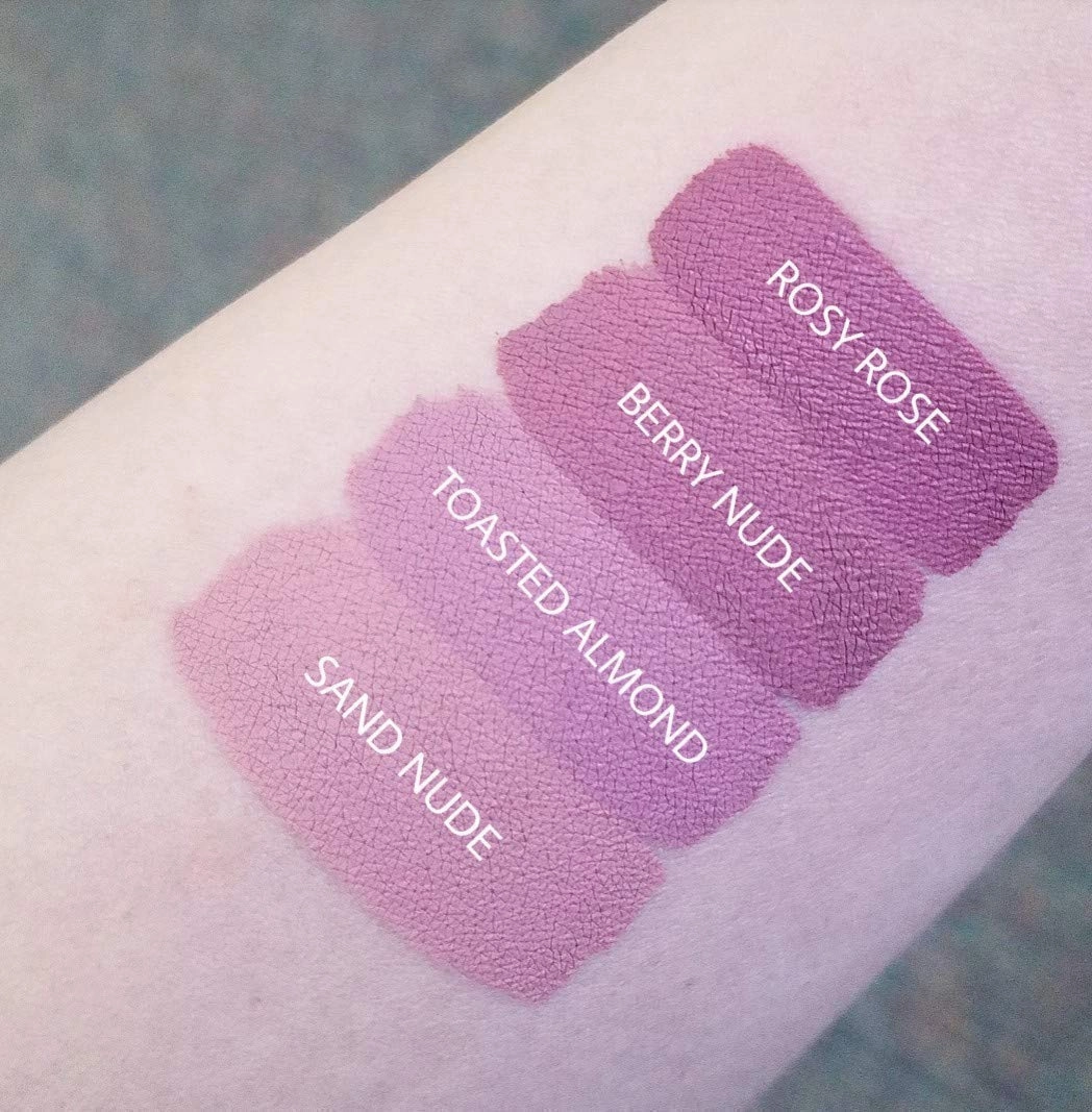 Aromi Matte Liquid Lipstick | Long-Lasting, Dusty Rose Lip Color for Women, Rosy Nude Shade, Vegan, Waterproof, Long Wear (Berry Nude)