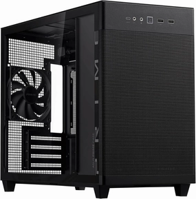 ASUS Prime AP201 Black MicroATX Supports 338mm Graphics Cards, 360mm Coolers, Standard ATX PSUs, Tool-Free Side Panels, Tempered Glass Front Panel, USB Type-C