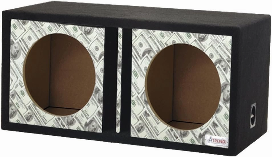 Atrend GFX Series Dual Vented Divided Chamber 10" Subwoofer Enclosure (Bankroll)