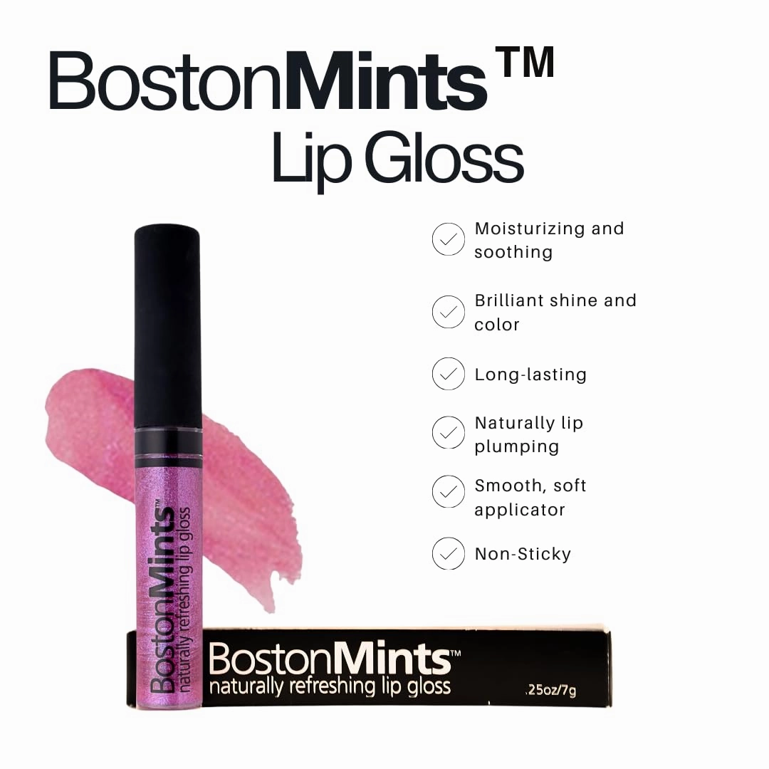 Back Bay Berry Lip Gloss (.25oz) -Vegan, gluten-free, cruelty-free formula with Aloe, Vitamins C & E, and a refreshing hint of spearmint extract for soft and hydrated lips.