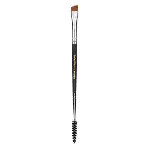 Bdellium Tools Professional Makeup Brush - Maestro Series 736 Double-ended Angled Definer/Spoolie - With All-Vegan Synthetic Fibers, For Polished, Well-groomed Lashes and Brows (Black, 1pc)