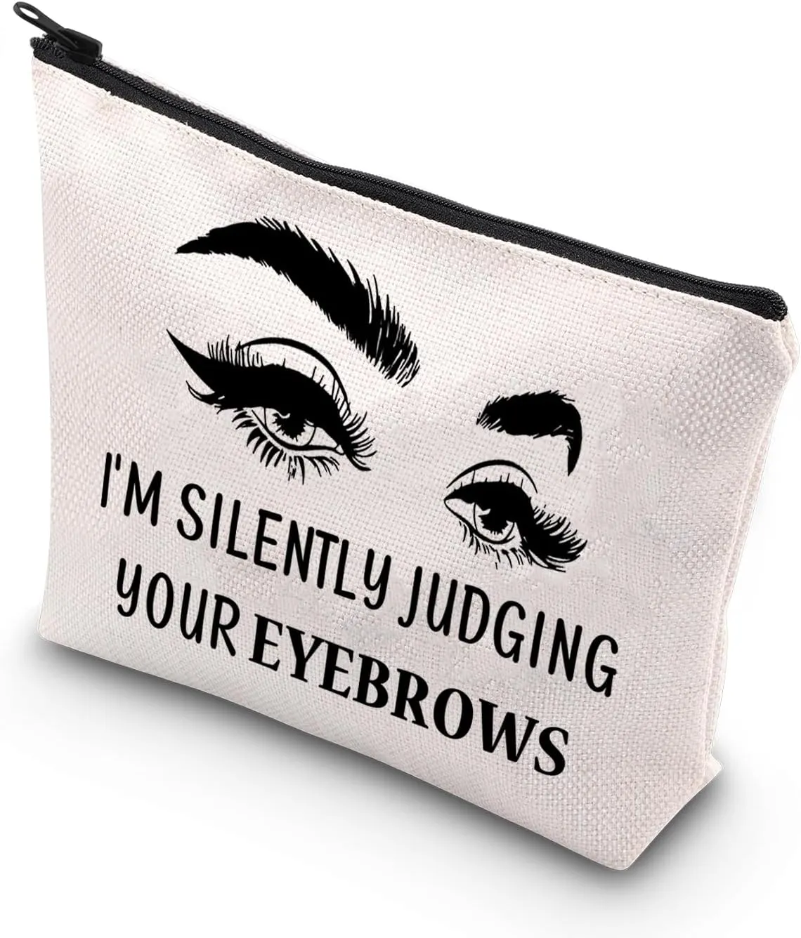 BDPWSS Esthetician Makeup Bag Makeup Artist Gift I'm Silently Judging Your Eyebrows Funny Gift For Beautician Cosmetologist Beauty Stylist Gift (judging your eyebrows)