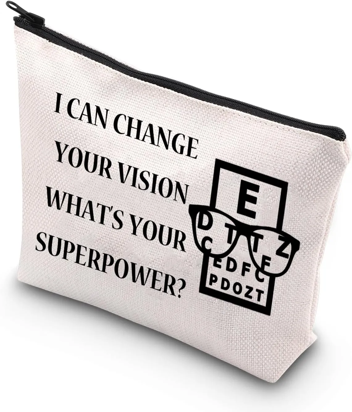 BDPWSS Funny Optometry Gift Optometrist Makeup Bag Eye Doctor Vision Gifts For Optician Ophthalmic Assistant Gift Ophthalmologist Gift (Change your vision)
