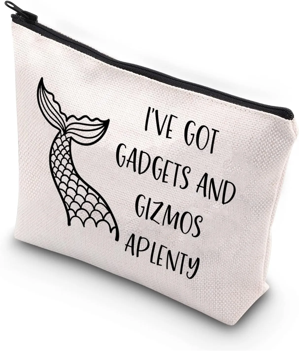 BDPWSS Mermaid Gift Beach Lover Makeup Bag I've Got Gadgets And Gizmos Aplenty Summer Vacation Beach Themed Gift