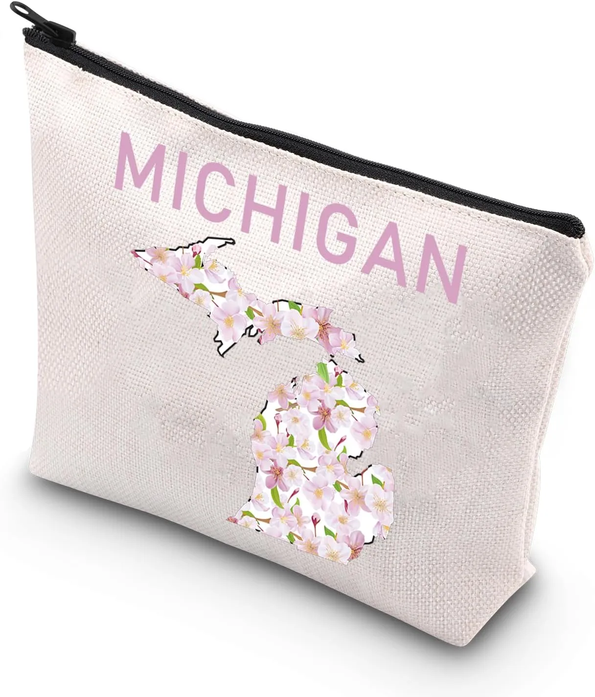 BDPWSS Michigan Makeup Bag Michigan Travel Gift Michigan State Gift Moving to Michigan Gift Michigan Vocation Gifts (Michigan)