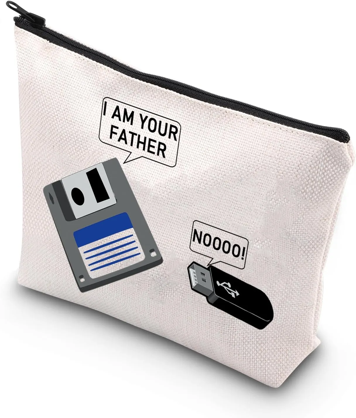 BDPWSS Programmer Gifts Funny Computer Tech Science Engineering Makeup Bag i Am Your Father Noooo Floppy Disk And USB Gift (Father Noooo)