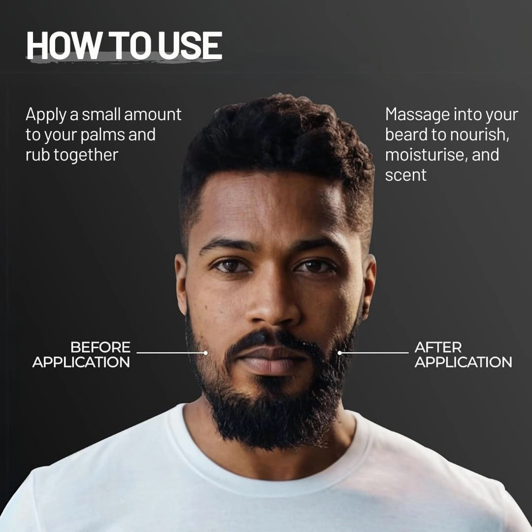 Beard Oil for Men, 100mL Refill Pouch - Black Oud (Growth Enhancer), Beard Care Essential, Moisturiser/Softener, Non-Greasy After Shaving Oil, Paraben-Free