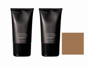 Beauty Deals Mineral Liquid Powder Foundation Broad Spectrum SPF 15 Pack of 2 (Sunlit Beige)