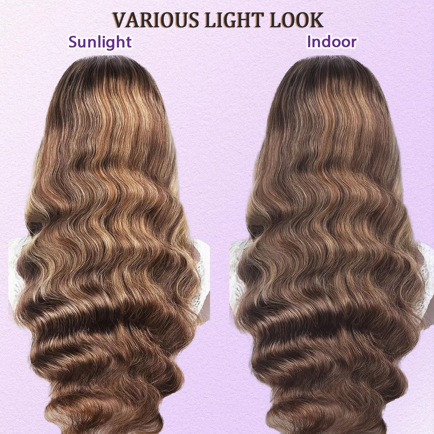 Belaved Ombre Lace Front Wigs Human Hair Highlight Body Wave Honey Brown Blonde 13X4 4/27 Wig Human Hair Pre Plucked HD Frontal 180 Density Glueless 22Inch