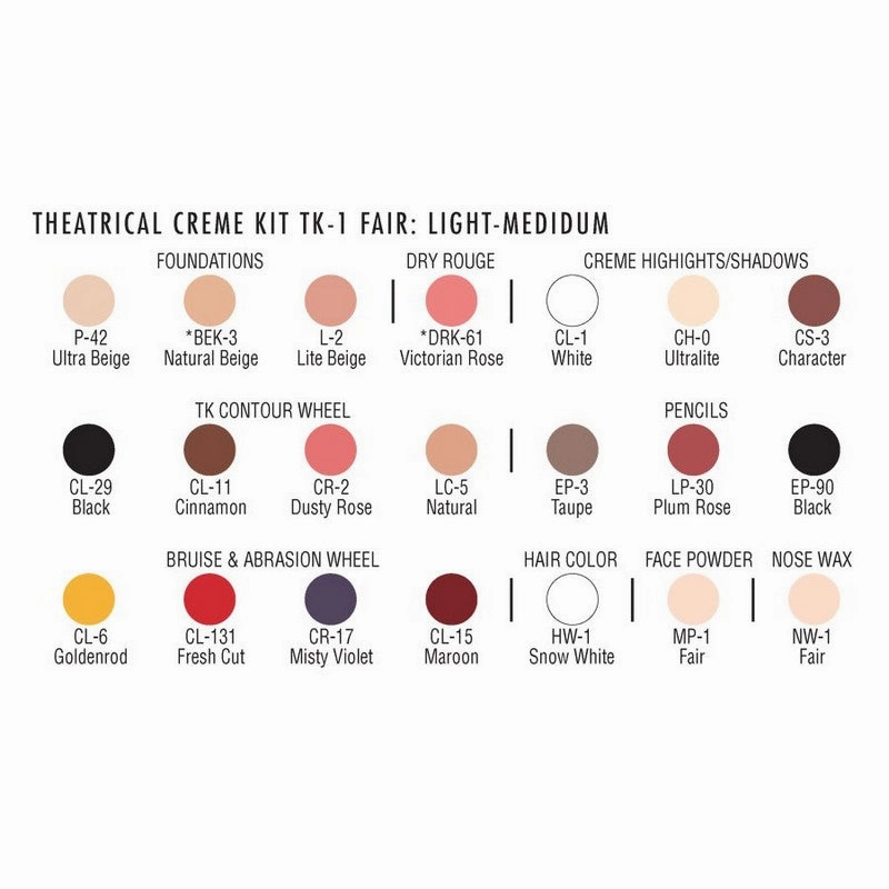 BEN NYE Student Theatrical Creme Makeup Kit