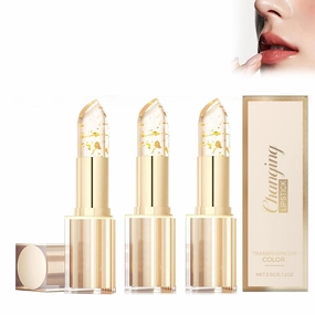 Beneficial Lipstick, Beneficial Lip Stain, Transfer Proof Color Changing Lipstick, Moisturizing and Nourishing Lips, High-Shine Makeup (3pcs)