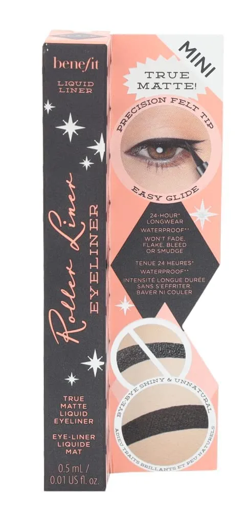 Benefit Roller Liner Black True Matte Liquid Eyeliner Mini, 0.01 Fl Oz