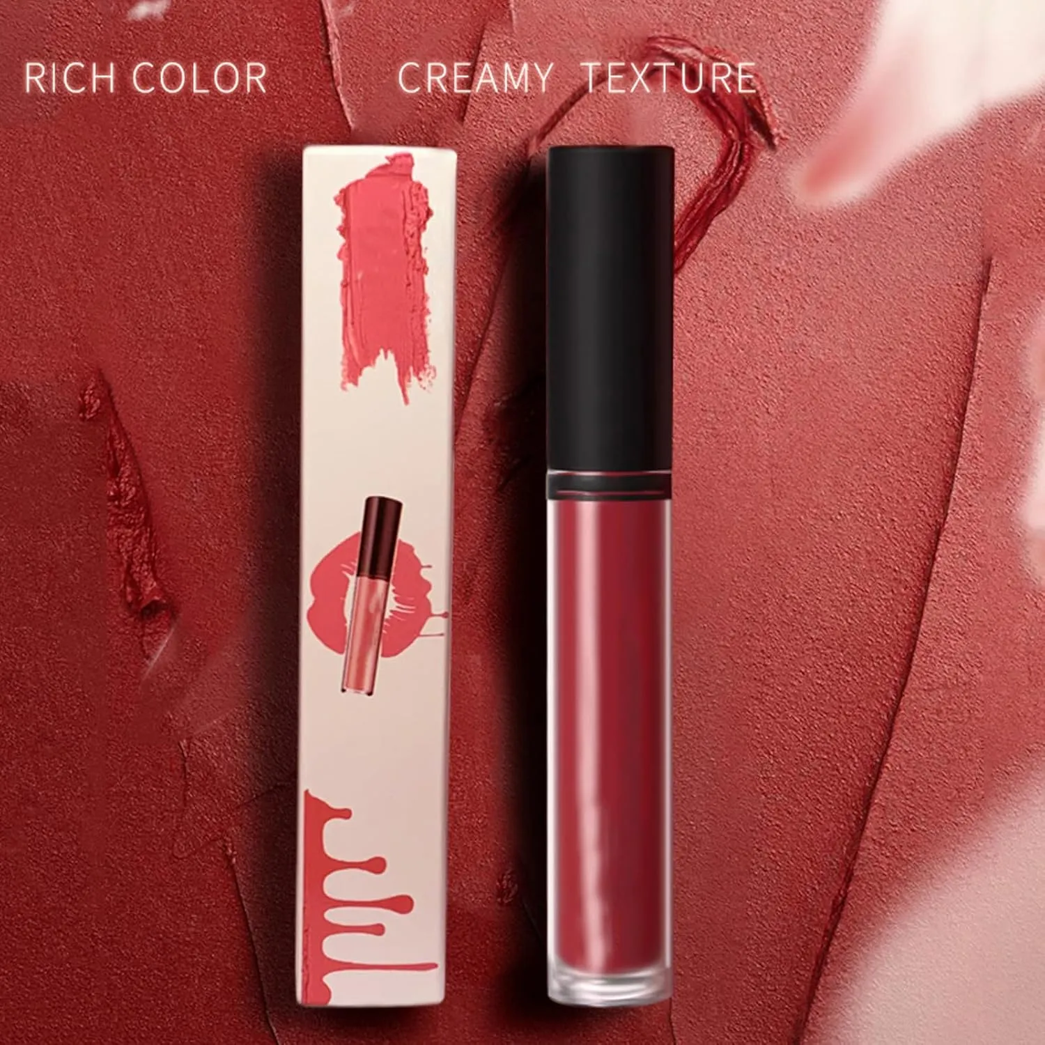 Beryse Lips Staining Lip Oil, 12 Colors Cream Texture Lipstick, Waterproof Creamy Lip Gloss, Long-Lasting Moisturizing Lips Gloss for All Skin (#9/10/11/12)
