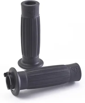 Black Barrel Motorcycle Grips for TRIUMPH Street Twin & Thruxton, Rubber, Corrosion & Low Temperature Resistant