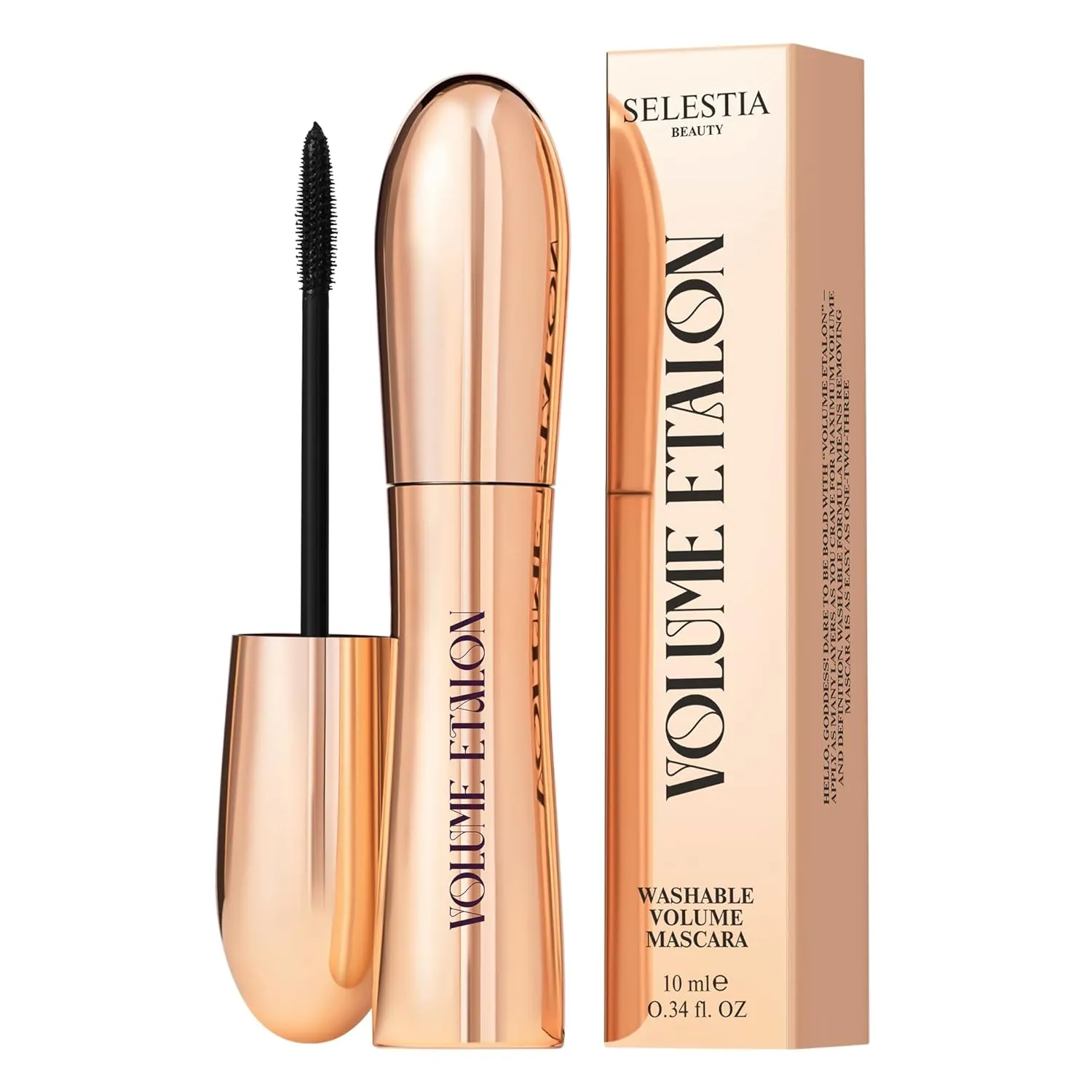 Black Mascara Volume Etalon – Long-Lasting, Lengthening, Smudge Resistant, Clump & Flake Free – Weightless Formula, Easy to Remove – 0.34 fl.oz. - Made in Italy