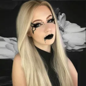 Blonde Lace Front Wig for Women Straight Blond Synthetic Lace Front Wigs Ombre Brown Platinum Blonde Long Wig Pre Plucked Natural Hairline Glueless Heat Resistant Fiber Hair 24 Inch Cosplay Wig
