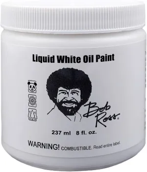 Bob Ross Liquid White Oil Paint, 237ml jar (750006207)