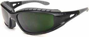 Bollé Safety 253-TR-40089 Tracker Safety Eyewear with Black/Gray Polycarbonate   TPE Full Frame and Welding Lens