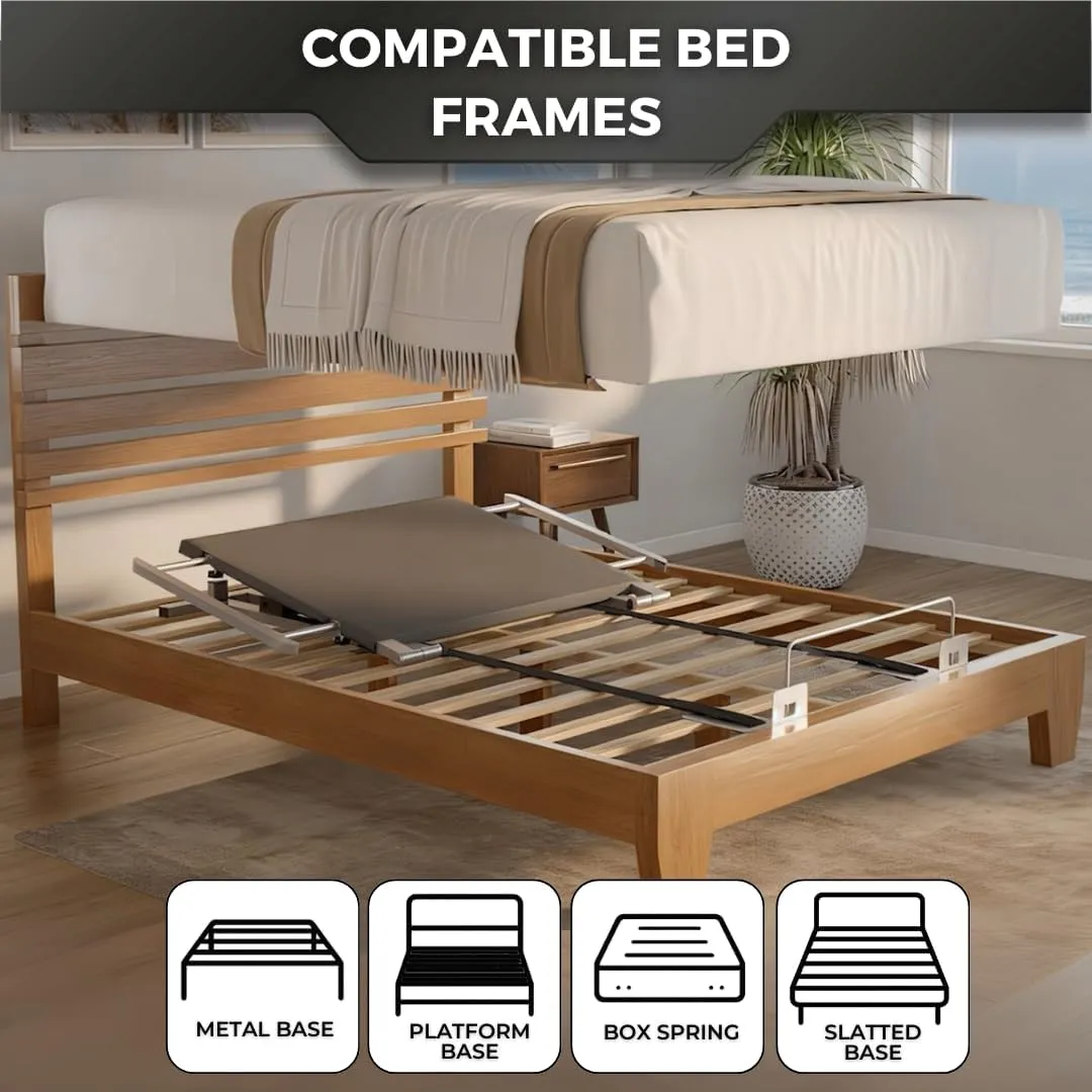 Boyd Sleep King/Cal-King Adjustable Bed Kit – Turn Your Mattress & Frame Into Heads-Up Adjustable Base, Powerful Motor, Wireless Remote, Head Incline, Easy Assembly, Zero Clearance Design