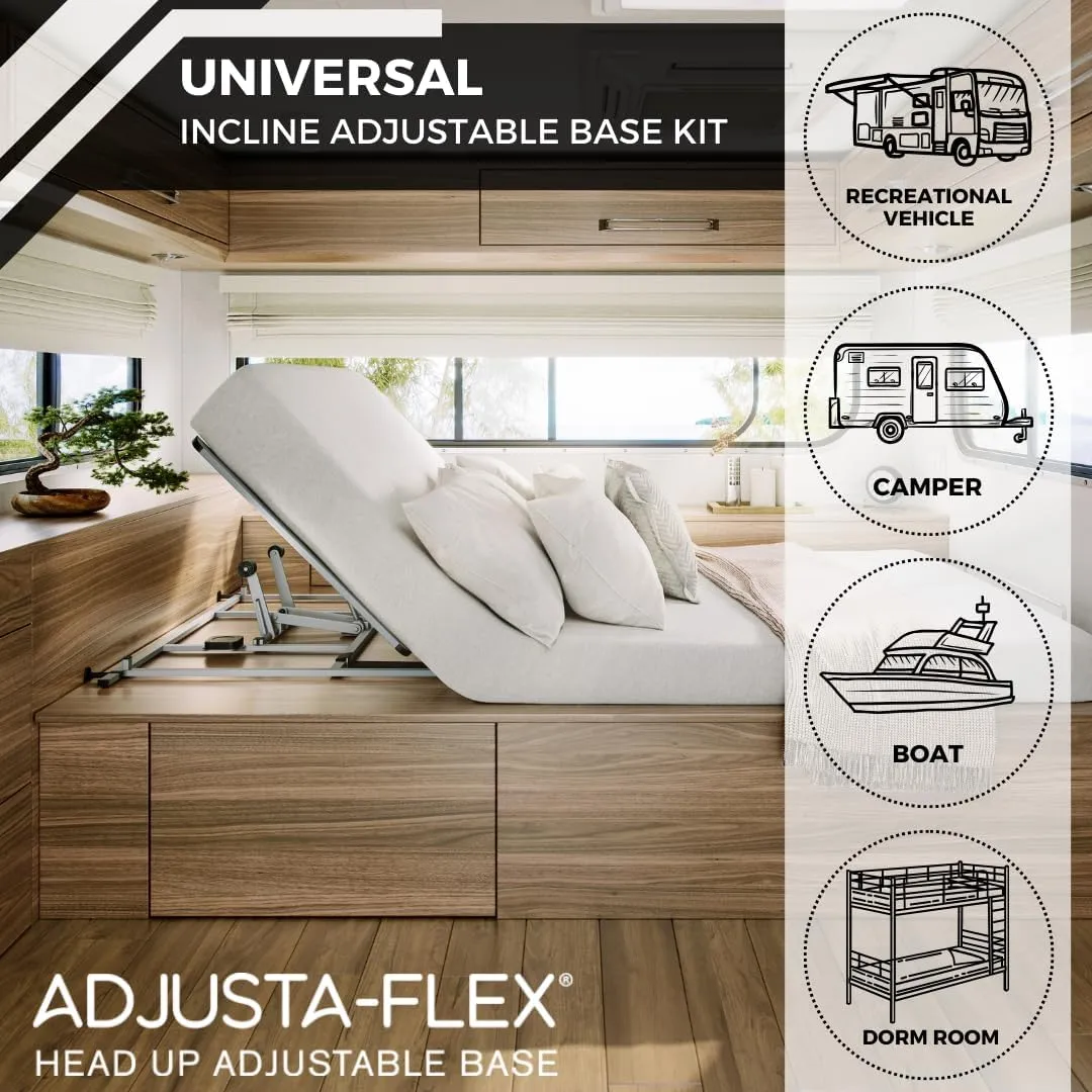 Boyd Sleep King/Cal-King Adjustable Bed Kit – Turn Your Mattress & Frame Into Heads-Up Adjustable Base, Powerful Motor, Wireless Remote, Head Incline, Easy Assembly, Zero Clearance Design