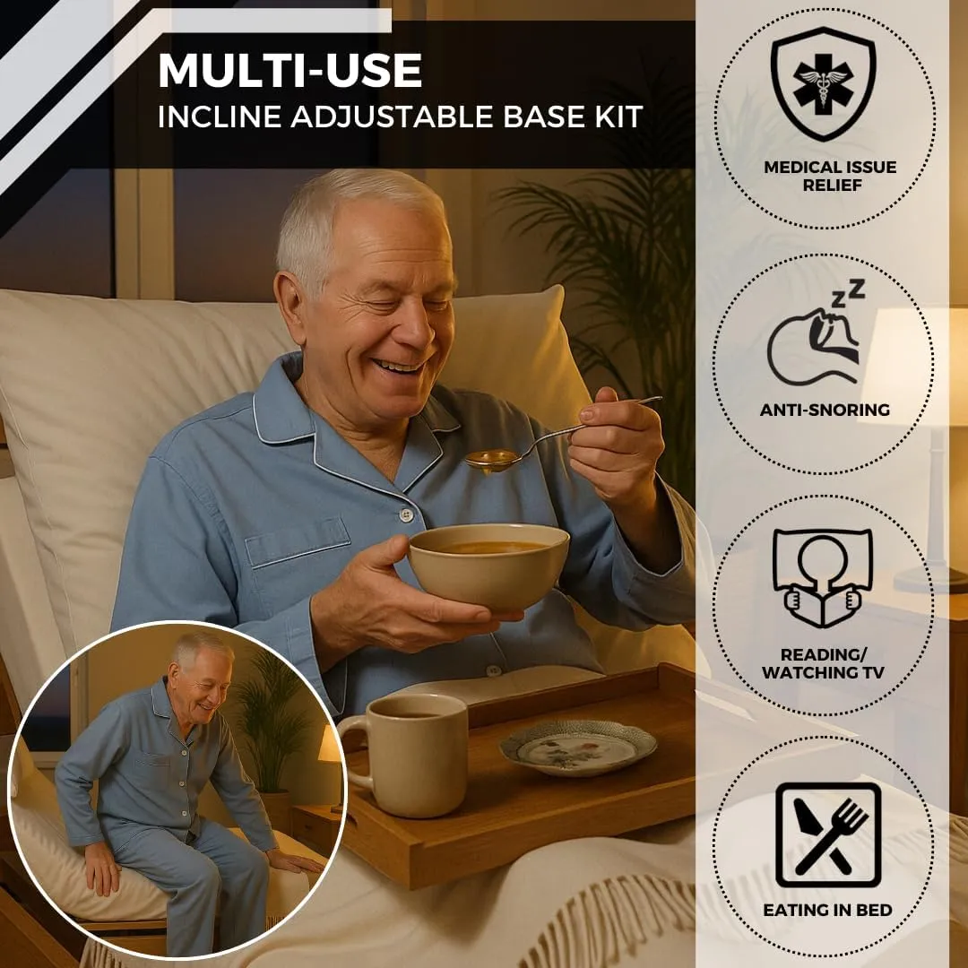 Boyd Sleep King/Cal-King Adjustable Bed Kit – Turn Your Mattress & Frame Into Heads-Up Adjustable Base, Powerful Motor, Wireless Remote, Head Incline, Easy Assembly, Zero Clearance Design