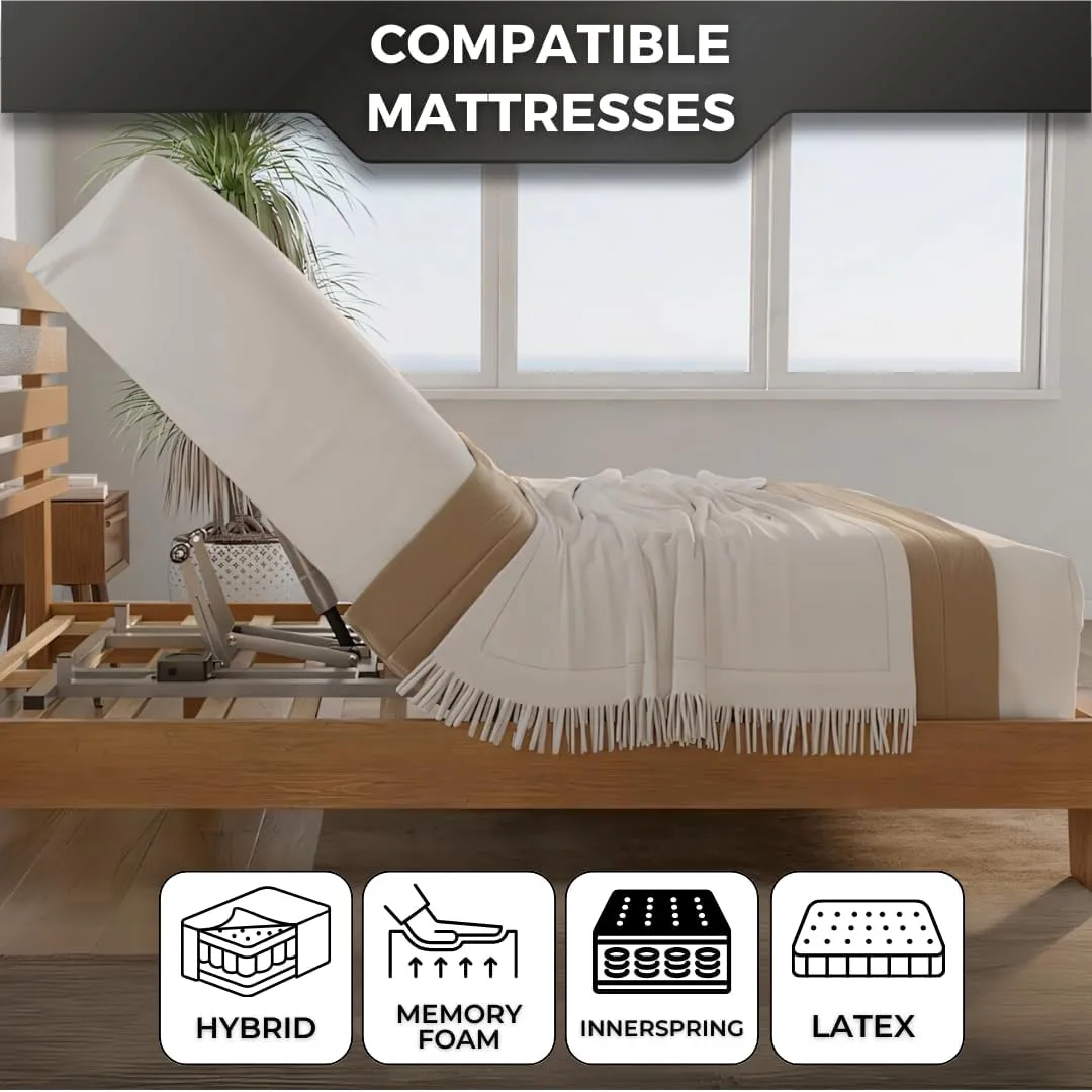 Boyd Sleep King/Cal-King Adjustable Bed Kit – Turn Your Mattress & Frame Into Heads-Up Adjustable Base, Powerful Motor, Wireless Remote, Head Incline, Easy Assembly, Zero Clearance Design