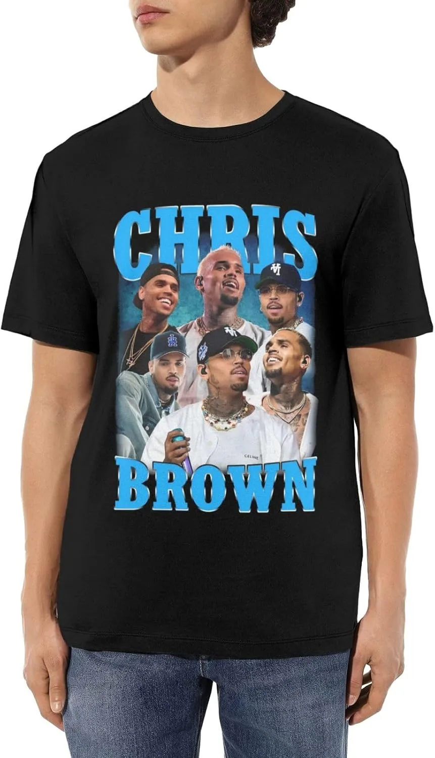Breezy Xx 2025 Music Tour T-Shirts Unisexr Interestingtrendy Cotton Top Black