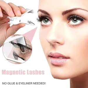 Brillash Magnetic Lash Kit - Reusable Magnetic Eyelashes, No Glue Needed, Easy to Wear and Remove