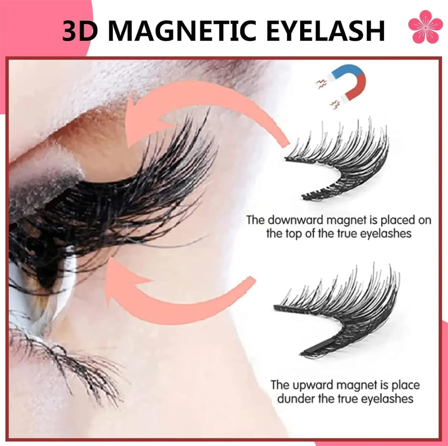 Brillash Magnetic Lash Kit - Reusable Magnetic Eyelashes, No Glue Needed, Easy to Wear and Remove