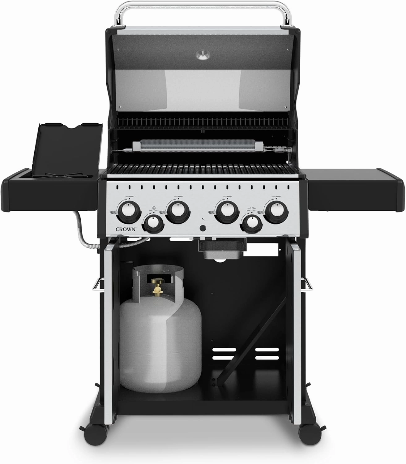 Broil King 865384 Crown S 490, Liquid Propane (LP), Stainless Steel, Black
