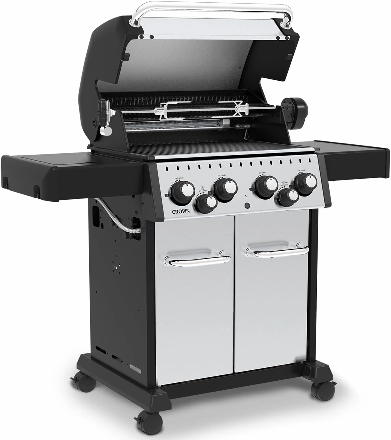 Broil King 865384 Crown S 490, Liquid Propane (LP), Stainless Steel, Black