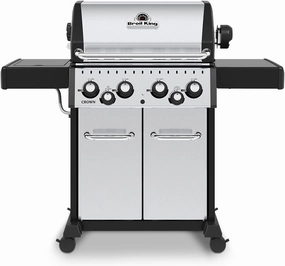 Broil King 865384 Crown S 490, Liquid Propane (LP), Stainless Steel, Black